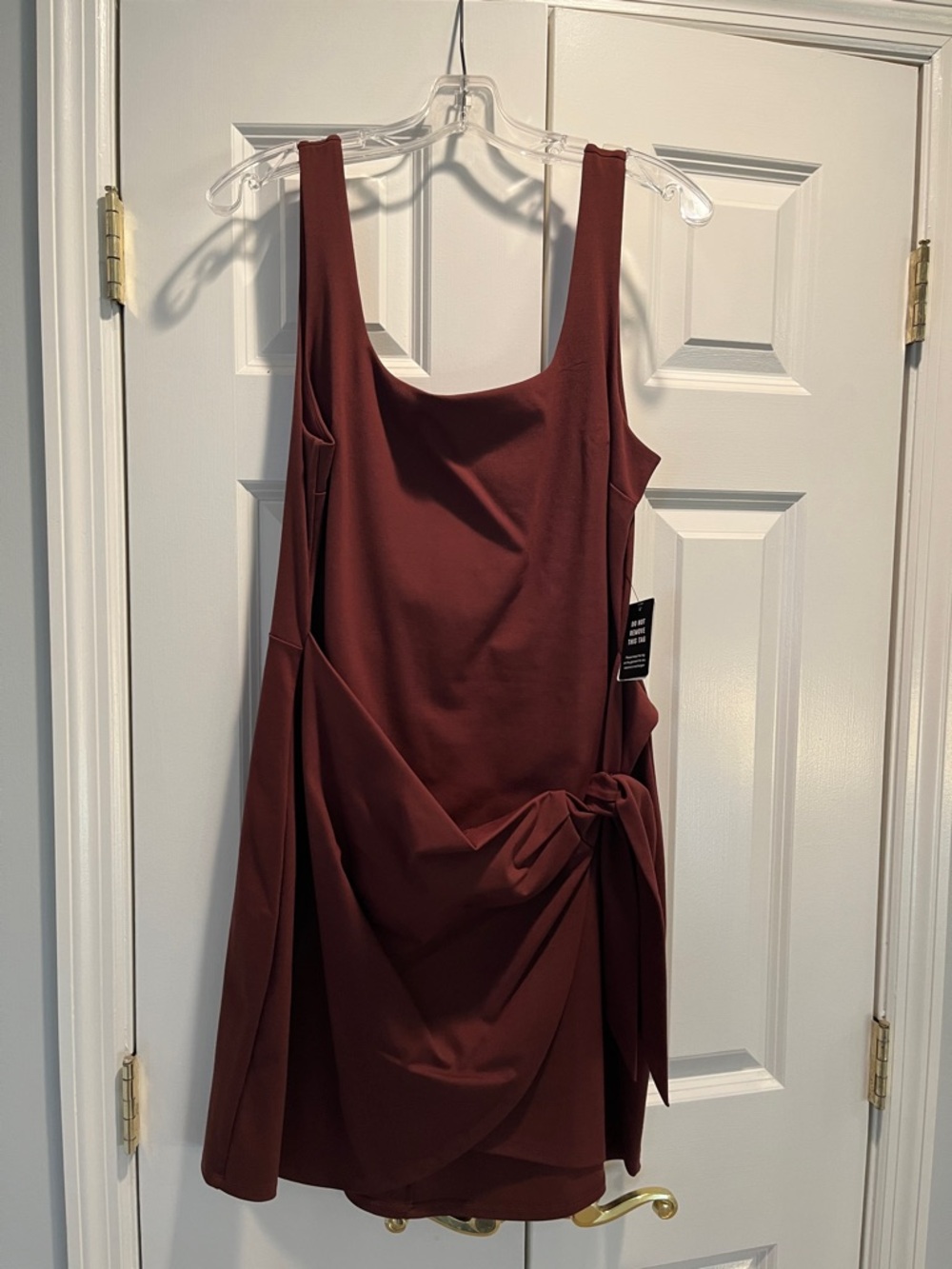 Express Sleeveless Mini Dress in Burgundy